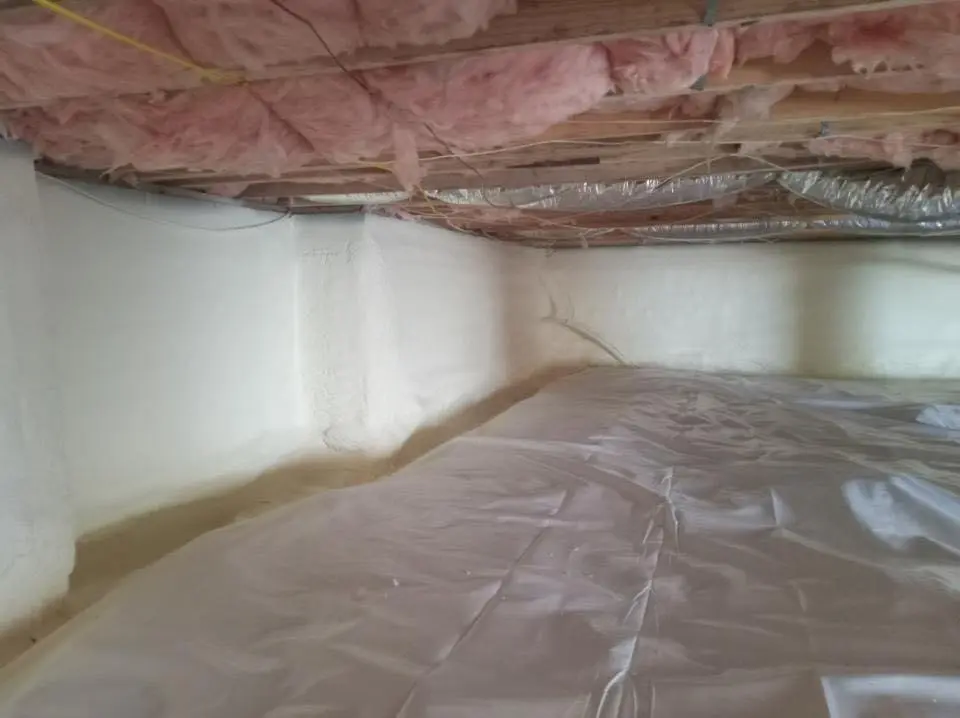 Crawl space encapsulation with closed-cell spray foam for Spray Foam Roofing Repair in North Olmsted